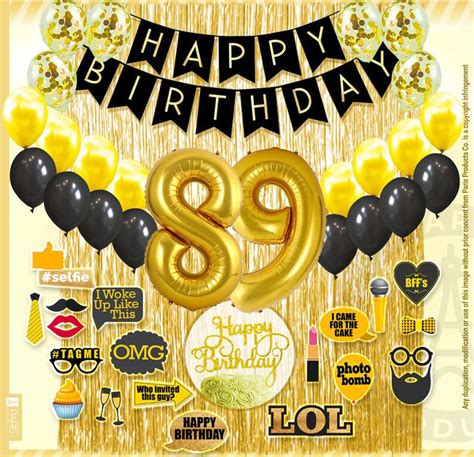 89th birthday decorations - 89th Birthday Party Decorations for Birthday (Eighty-Nine) - Remembering 1934 - For Men and Women Turning 89 - 11x14 Unframed Print. Check out our 89th birthday …